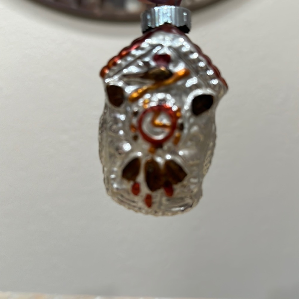 Vintage Shiny Brite Cuckoo Clock Ornament